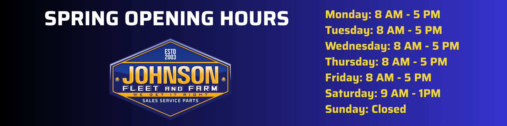 New store hours at Yule, FL